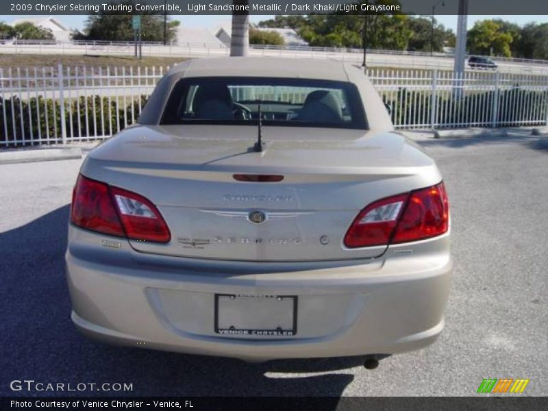 Light Sandstone Metallic / Dark Khaki/Light Graystone 2009 Chrysler Sebring Touring Convertible