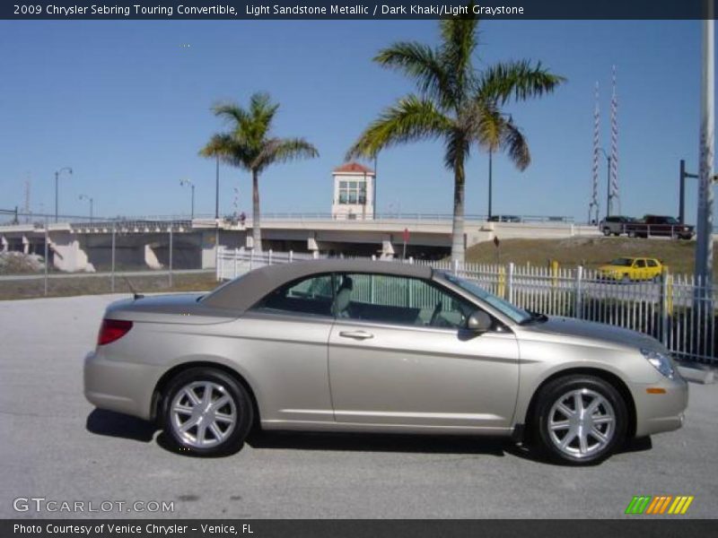 Light Sandstone Metallic / Dark Khaki/Light Graystone 2009 Chrysler Sebring Touring Convertible