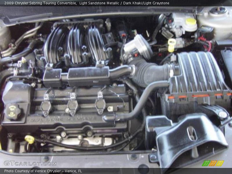 Light Sandstone Metallic / Dark Khaki/Light Graystone 2009 Chrysler Sebring Touring Convertible