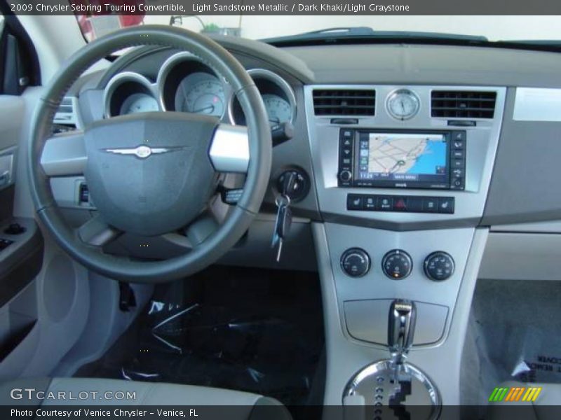 Light Sandstone Metallic / Dark Khaki/Light Graystone 2009 Chrysler Sebring Touring Convertible