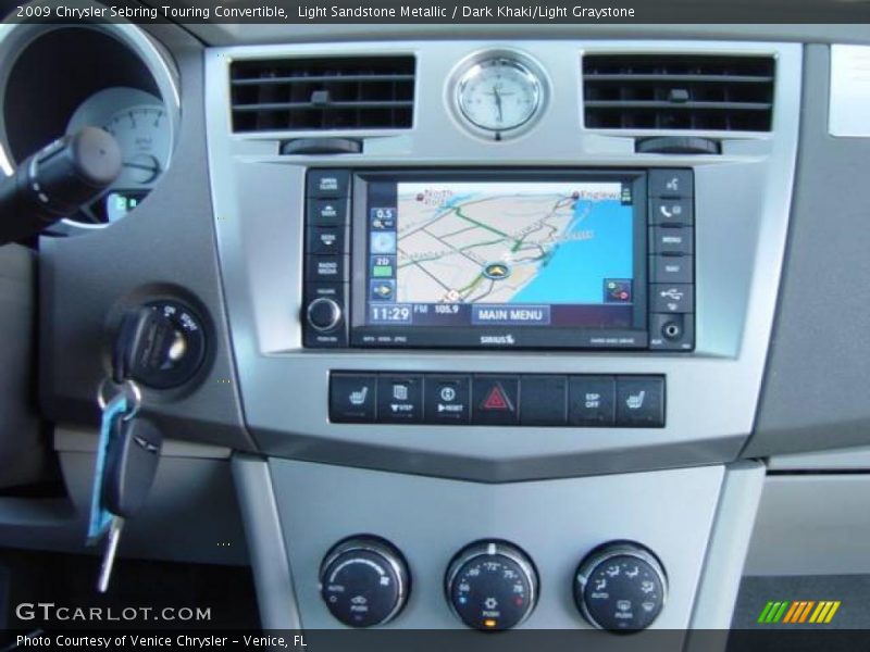 Light Sandstone Metallic / Dark Khaki/Light Graystone 2009 Chrysler Sebring Touring Convertible
