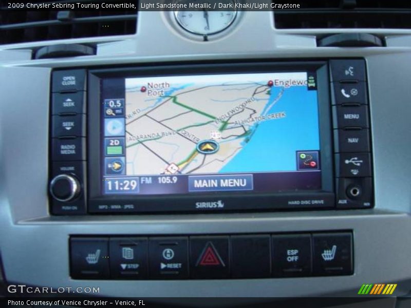 Light Sandstone Metallic / Dark Khaki/Light Graystone 2009 Chrysler Sebring Touring Convertible