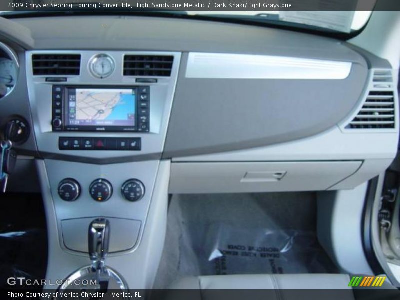 Light Sandstone Metallic / Dark Khaki/Light Graystone 2009 Chrysler Sebring Touring Convertible