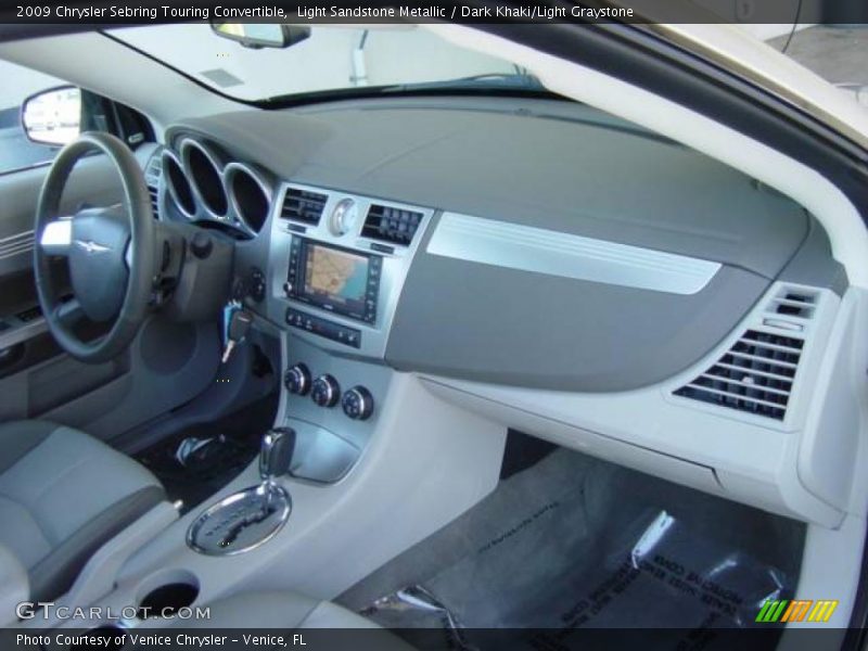 Light Sandstone Metallic / Dark Khaki/Light Graystone 2009 Chrysler Sebring Touring Convertible