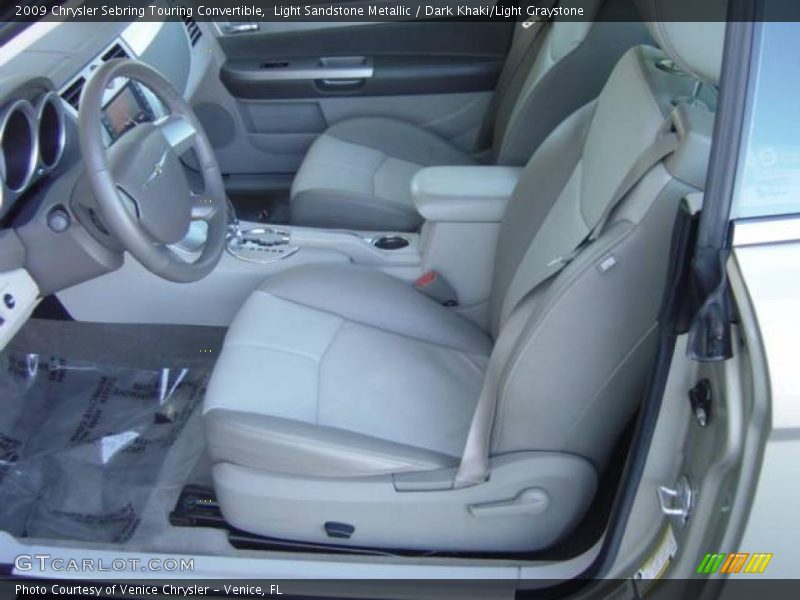 Light Sandstone Metallic / Dark Khaki/Light Graystone 2009 Chrysler Sebring Touring Convertible