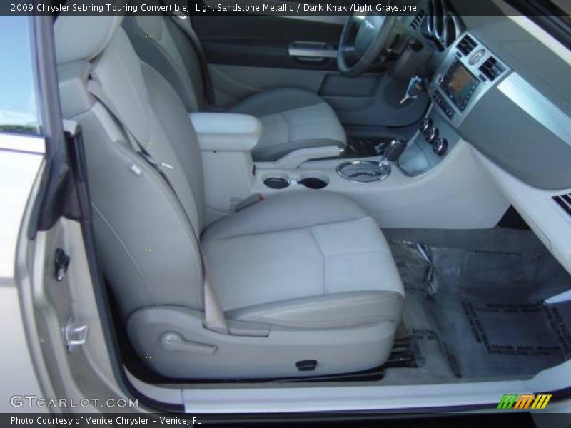 Light Sandstone Metallic / Dark Khaki/Light Graystone 2009 Chrysler Sebring Touring Convertible