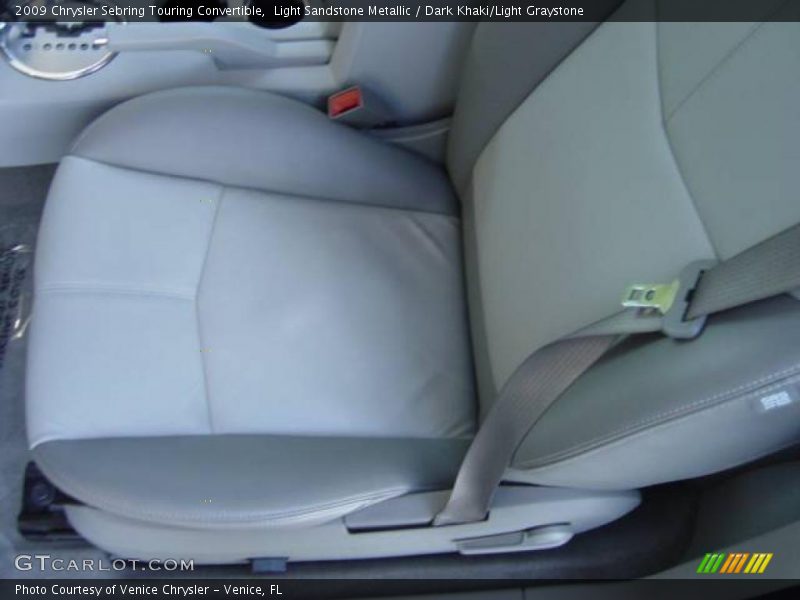 Light Sandstone Metallic / Dark Khaki/Light Graystone 2009 Chrysler Sebring Touring Convertible