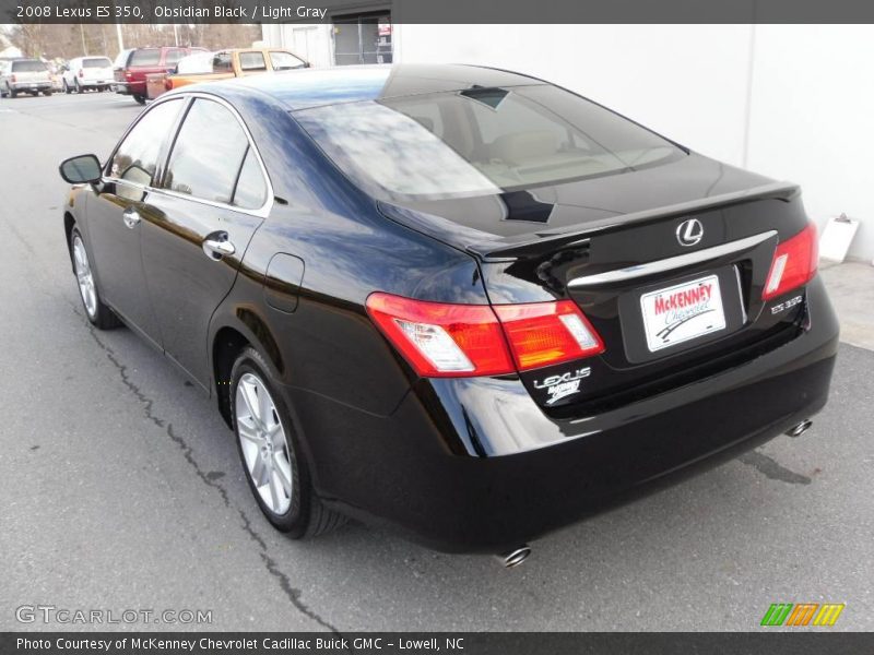 Obsidian Black / Light Gray 2008 Lexus ES 350