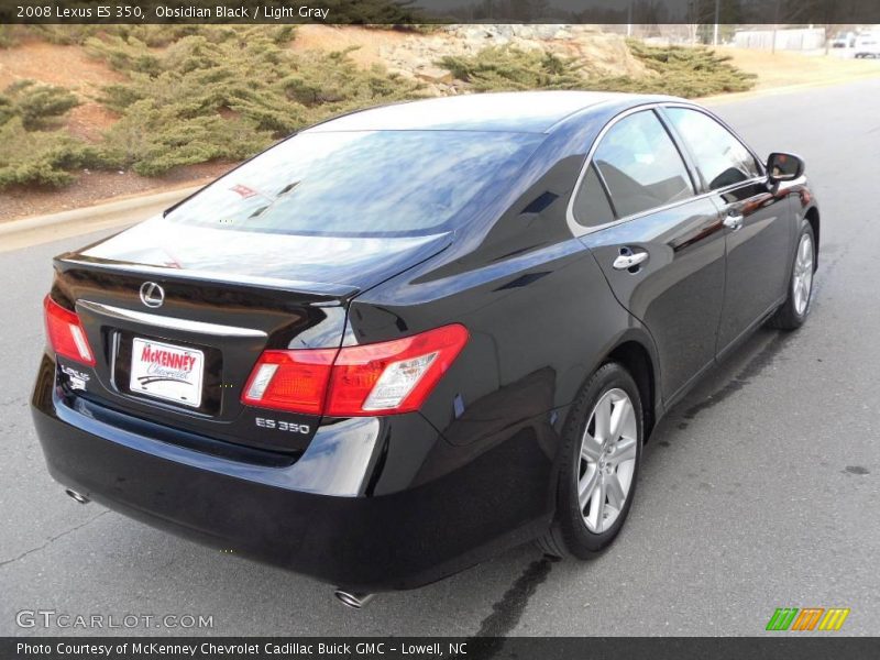 Obsidian Black / Light Gray 2008 Lexus ES 350