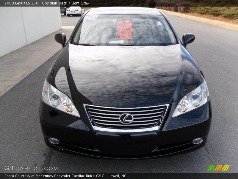 Obsidian Black / Light Gray 2008 Lexus ES 350