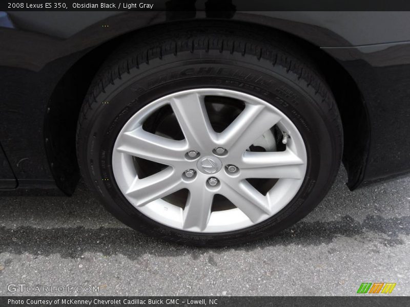 Obsidian Black / Light Gray 2008 Lexus ES 350
