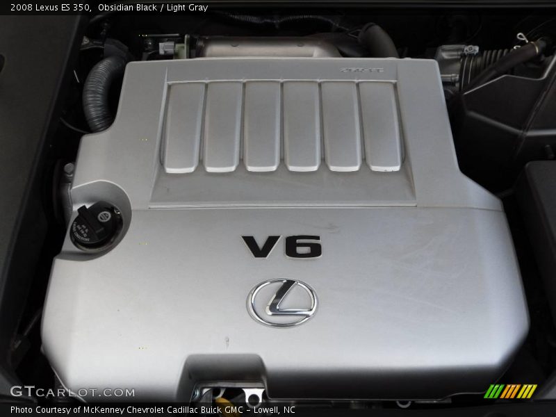 Obsidian Black / Light Gray 2008 Lexus ES 350