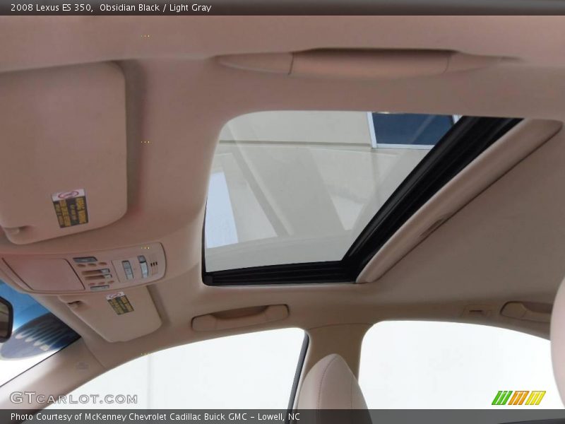 Obsidian Black / Light Gray 2008 Lexus ES 350