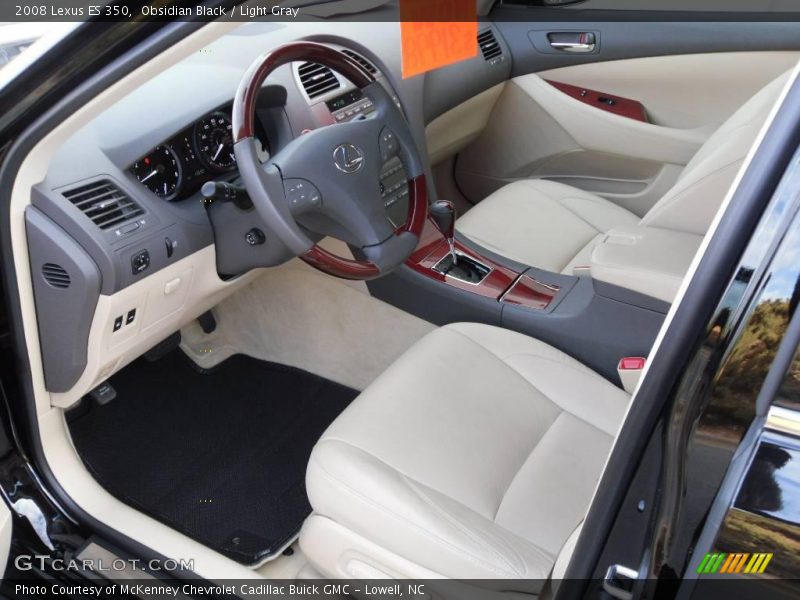 Obsidian Black / Light Gray 2008 Lexus ES 350