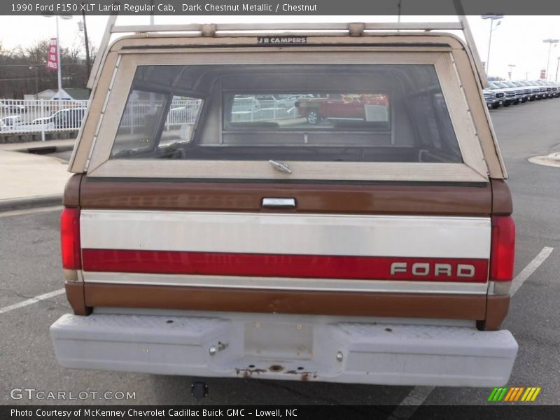 Dark Chestnut Metallic / Chestnut 1990 Ford F150 XLT Lariat Regular Cab