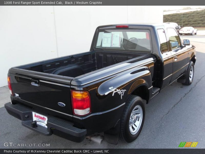 Black / Medium Graphite 1998 Ford Ranger Sport Extended Cab