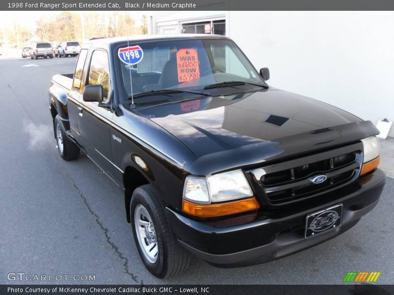 Black / Medium Graphite 1998 Ford Ranger Sport Extended Cab