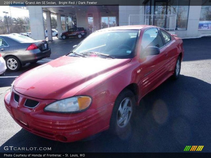 Bright Red / Dark Pewter 2001 Pontiac Grand Am SE Sedan