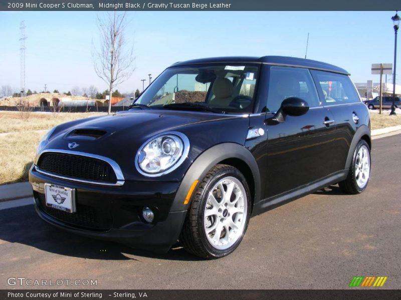 Midnight Black / Gravity Tuscan Beige Leather 2009 Mini Cooper S Clubman
