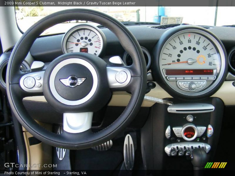 Midnight Black / Gravity Tuscan Beige Leather 2009 Mini Cooper S Clubman
