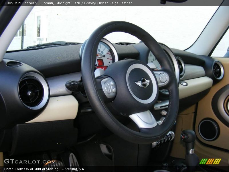 Midnight Black / Gravity Tuscan Beige Leather 2009 Mini Cooper S Clubman