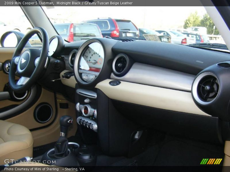 Midnight Black / Gravity Tuscan Beige Leather 2009 Mini Cooper S Clubman