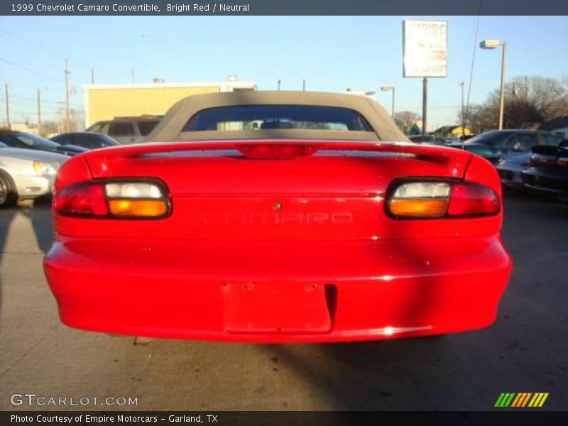 Bright Red / Neutral 1999 Chevrolet Camaro Convertible