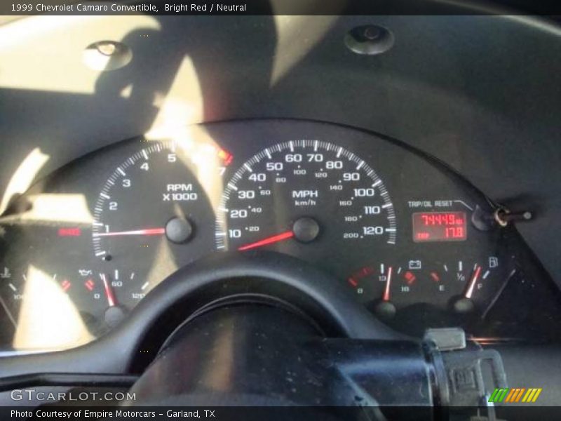 Bright Red / Neutral 1999 Chevrolet Camaro Convertible