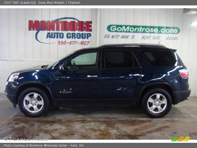 Deep Blue Metallic / Titanium 2007 GMC Acadia SLE