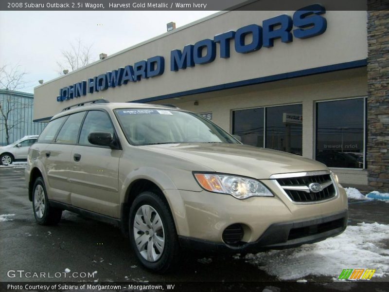 Harvest Gold Metallic / Warm Ivory 2008 Subaru Outback 2.5i Wagon