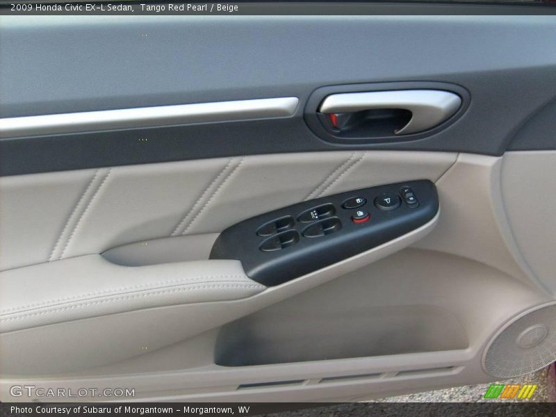 Tango Red Pearl / Beige 2009 Honda Civic EX-L Sedan