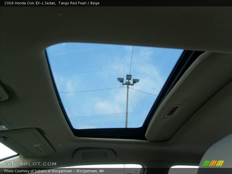 Tango Red Pearl / Beige 2009 Honda Civic EX-L Sedan