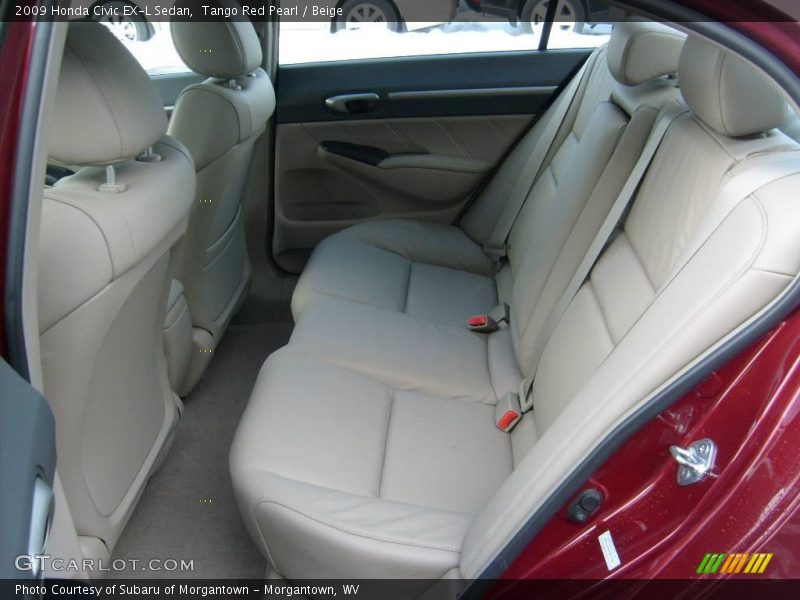 Tango Red Pearl / Beige 2009 Honda Civic EX-L Sedan