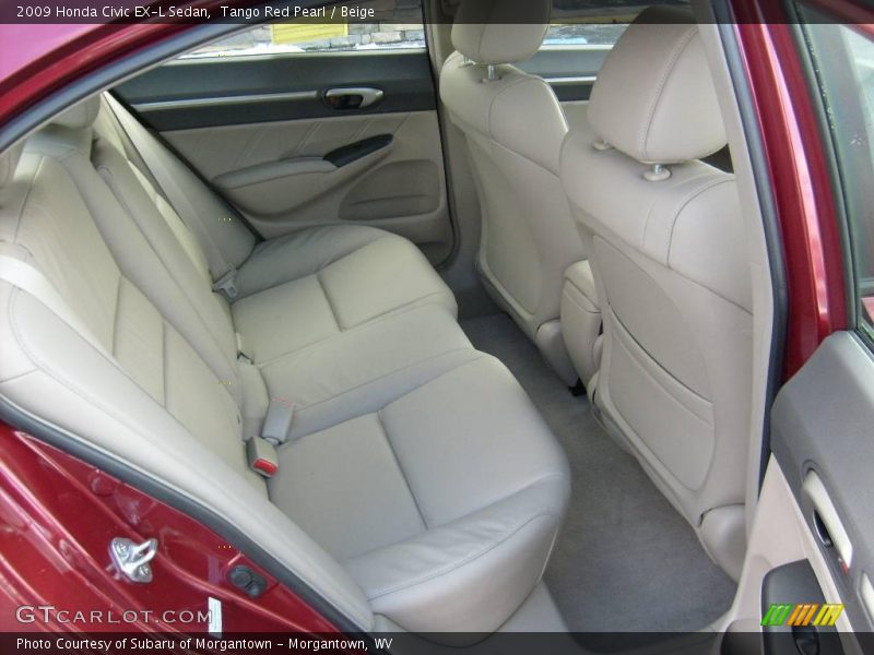 Tango Red Pearl / Beige 2009 Honda Civic EX-L Sedan
