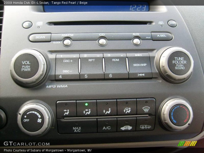 Tango Red Pearl / Beige 2009 Honda Civic EX-L Sedan