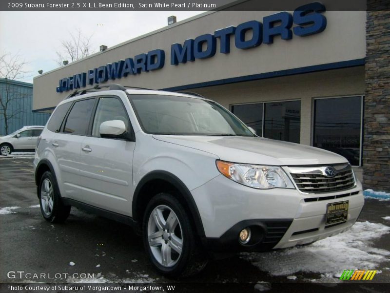 Satin White Pearl / Platinum 2009 Subaru Forester 2.5 X L.L.Bean Edition