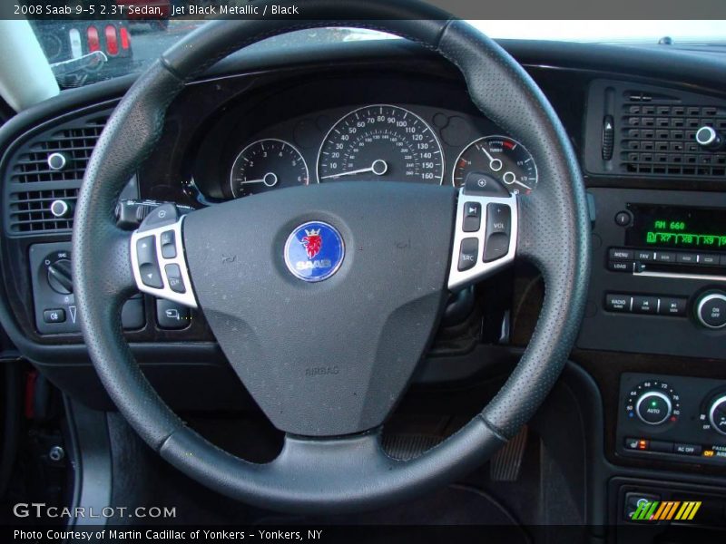 Jet Black Metallic / Black 2008 Saab 9-5 2.3T Sedan