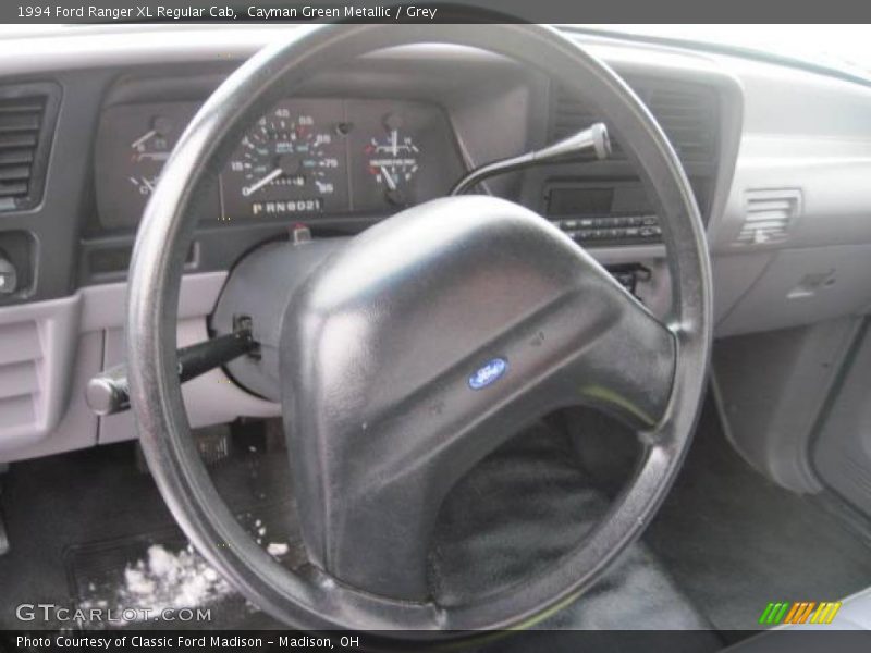 Cayman Green Metallic / Grey 1994 Ford Ranger XL Regular Cab