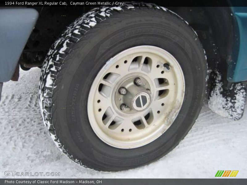 Cayman Green Metallic / Grey 1994 Ford Ranger XL Regular Cab