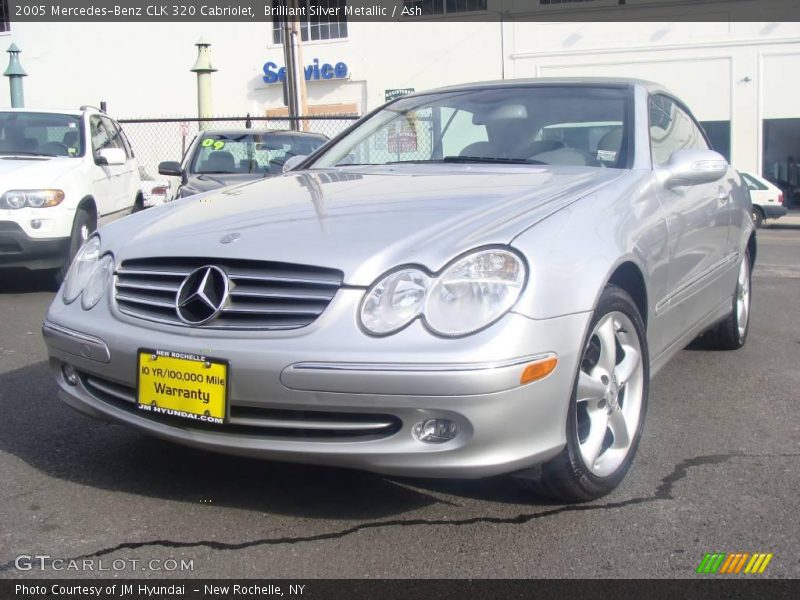 Brilliant Silver Metallic / Ash 2005 Mercedes-Benz CLK 320 Cabriolet