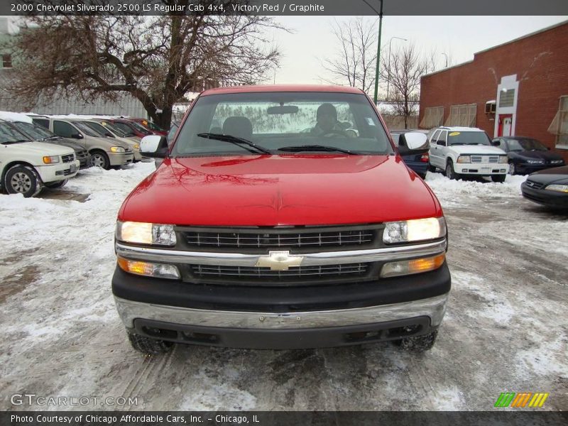 Victory Red / Graphite 2000 Chevrolet Silverado 2500 LS Regular Cab 4x4