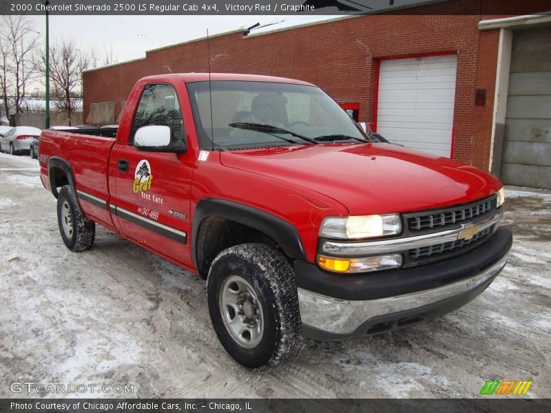 Victory Red / Graphite 2000 Chevrolet Silverado 2500 LS Regular Cab 4x4