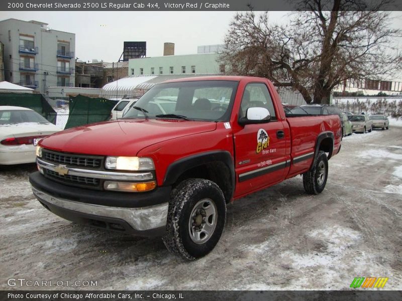 Victory Red / Graphite 2000 Chevrolet Silverado 2500 LS Regular Cab 4x4