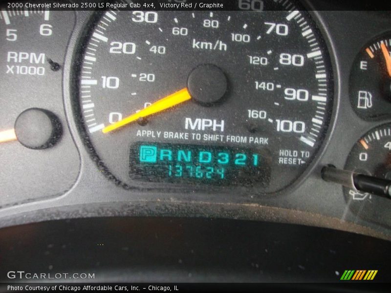 Victory Red / Graphite 2000 Chevrolet Silverado 2500 LS Regular Cab 4x4