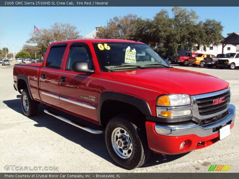 Fire Red / Neutral 2006 GMC Sierra 2500HD SL Crew Cab