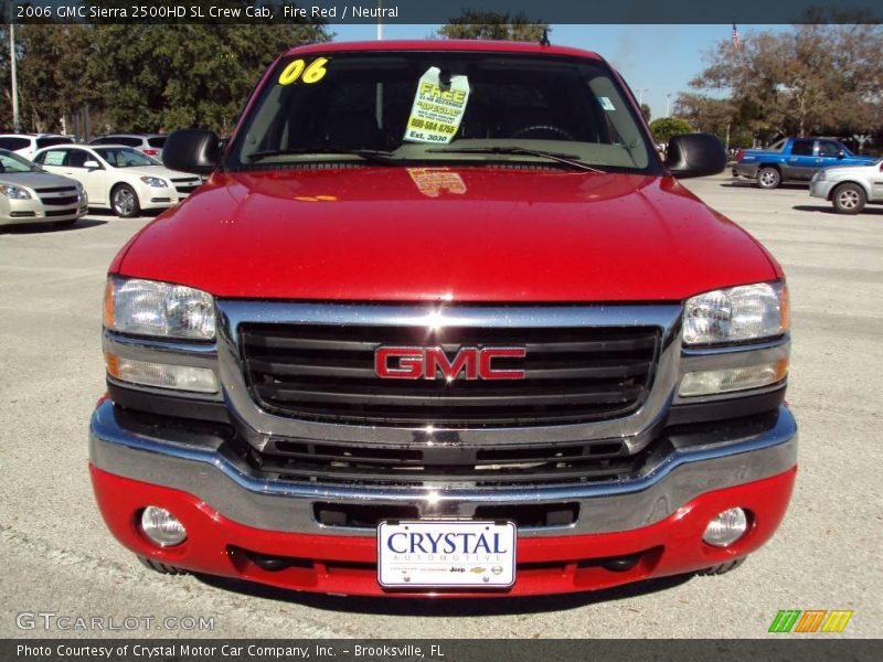 Fire Red / Neutral 2006 GMC Sierra 2500HD SL Crew Cab