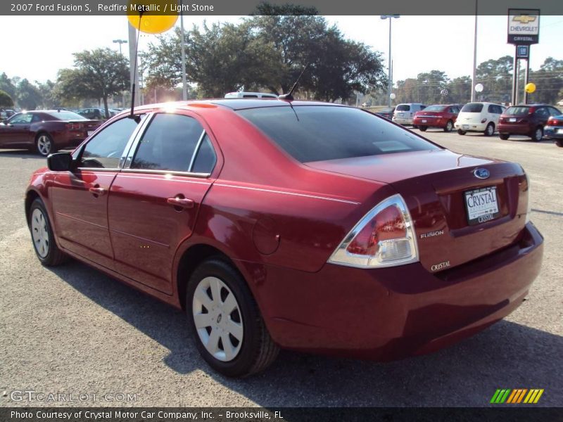 Redfire Metallic / Light Stone 2007 Ford Fusion S