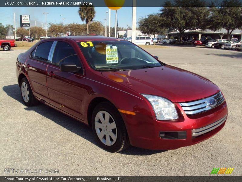 Redfire Metallic / Light Stone 2007 Ford Fusion S