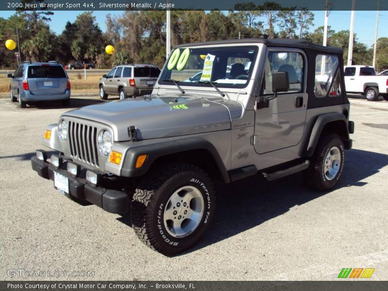 Silverstone Metallic / Agate 2000 Jeep Wrangler Sport 4x4