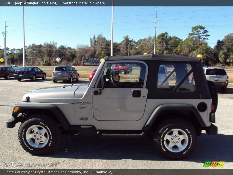Silverstone Metallic / Agate 2000 Jeep Wrangler Sport 4x4